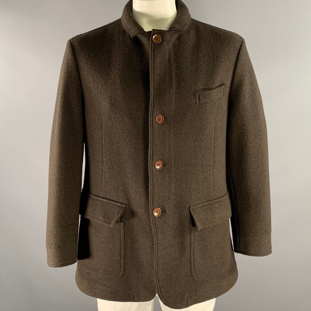 LODENFREY Size XXL Brown Wool Field Jacket